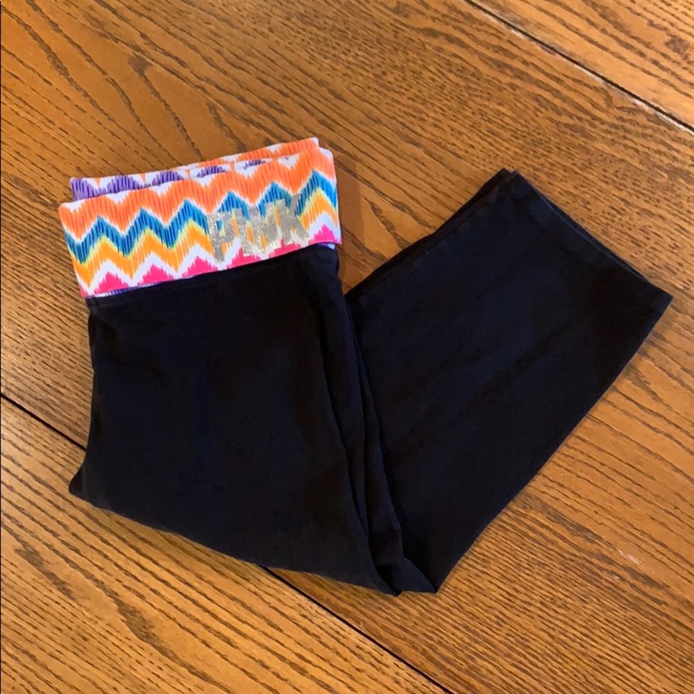 PINK | Yoga Style Cropped Leggings | L